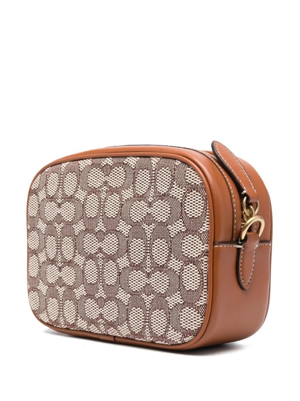 COACH Signature Textile Jacquard Camera Bag In Brown Product Image