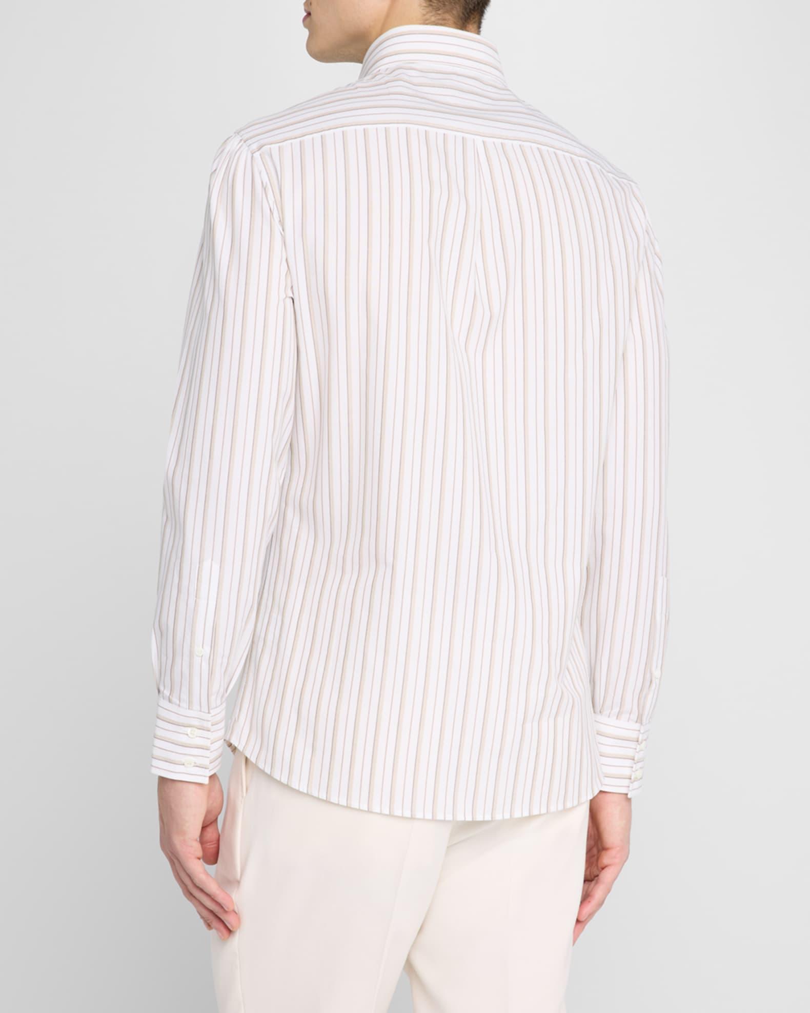 Men's Cotton Multi-Stripe Sport Shirt Product Image