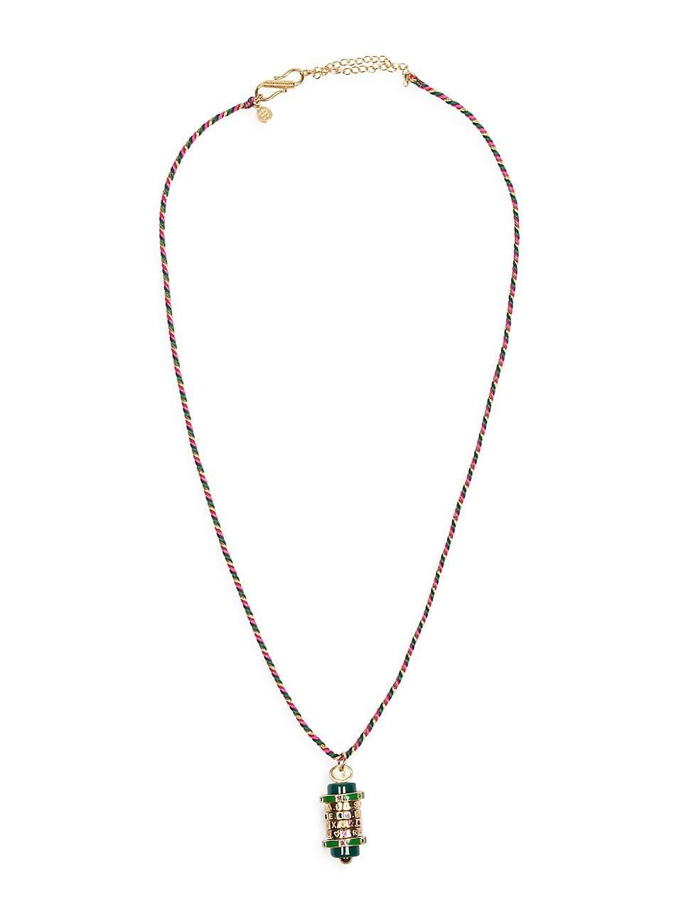 Womens Mot De Passe Energetique 18K-Gold-Plated & Mixed-Media Pendant Necklace Product Image