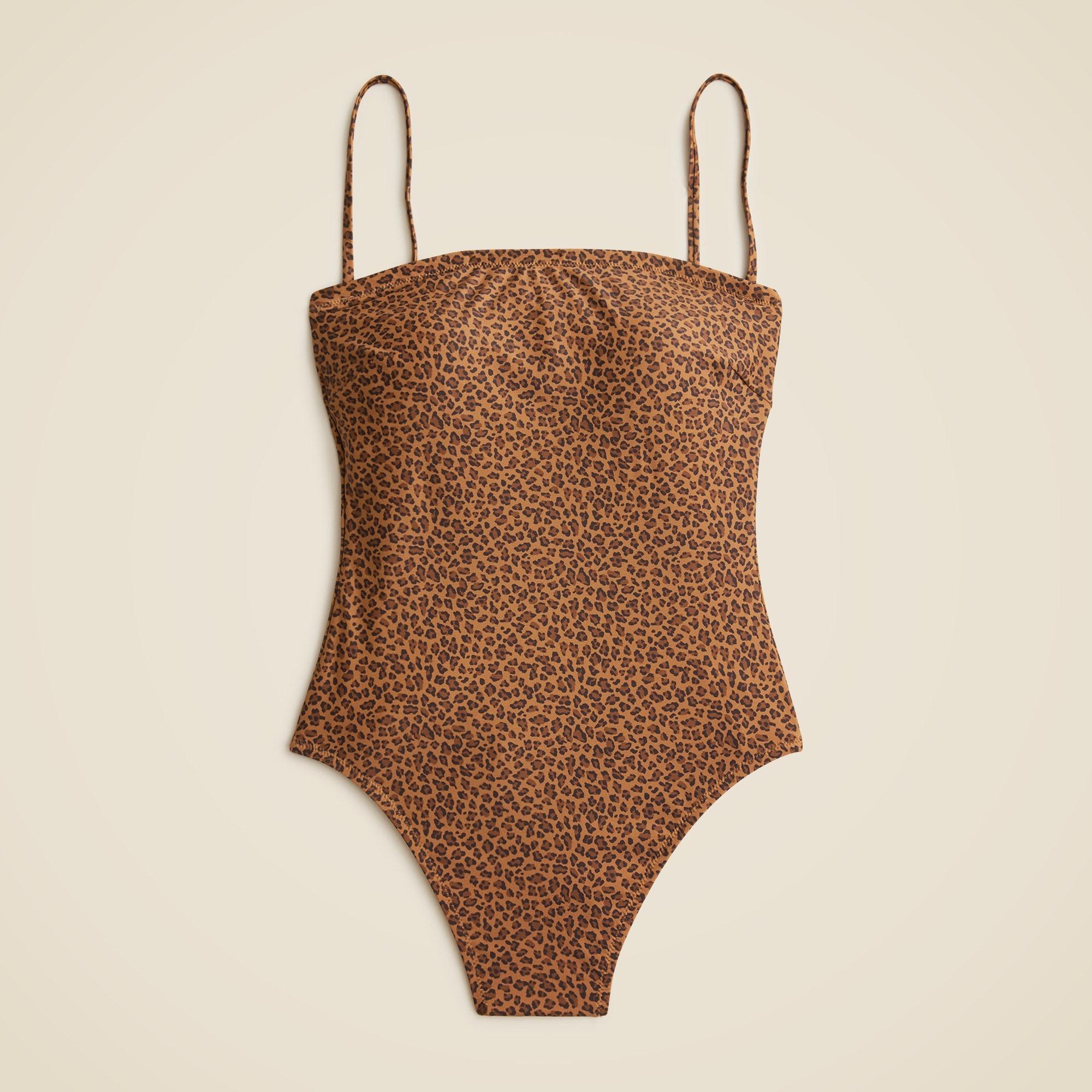 Squareneck one-piece in leopard print Product Image