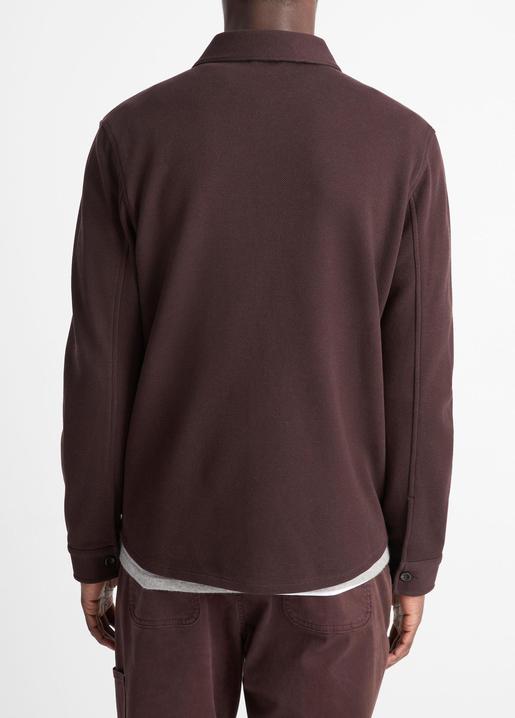 Double-Knit Cotton-Blend Piqué Shirt Jacket Product Image