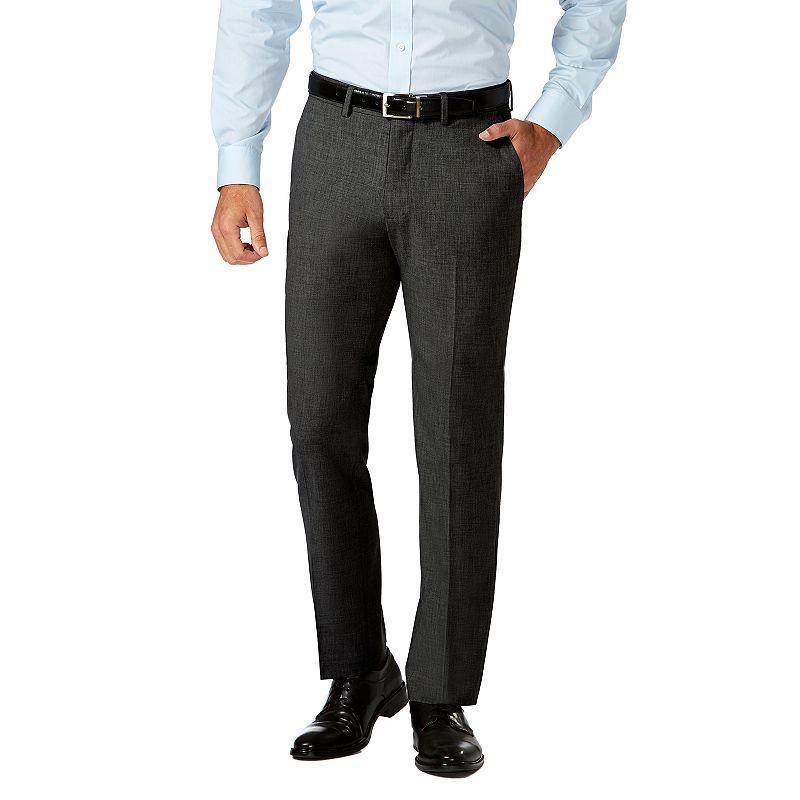 Men's J.M. Haggar Premium Slim-Fit 4-Way Stretch Flat-Front Dress Pants, Size: 34X34, Grey Heather Product Image