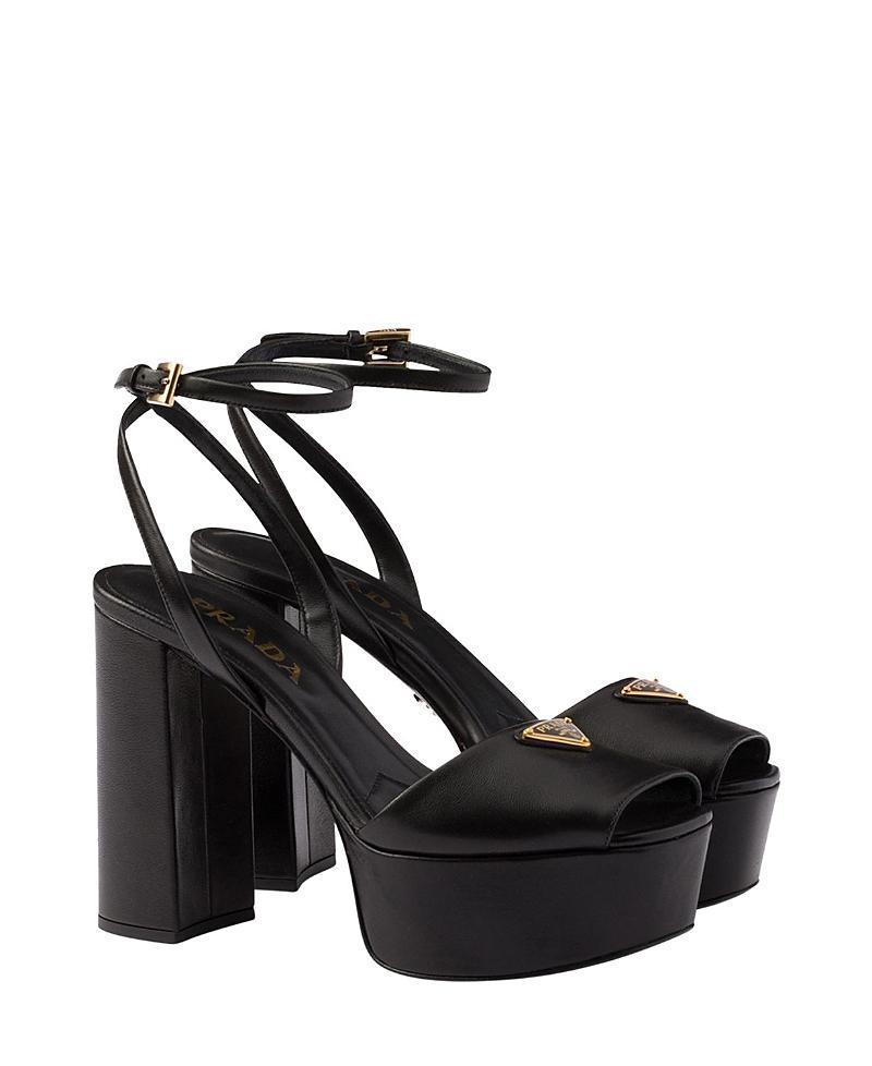 Womens Nappa Leather Platform Sandals Product Image