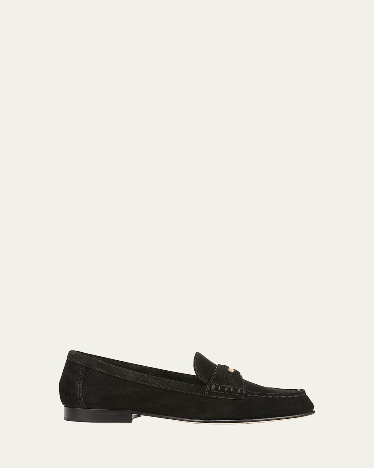 Mens Medusa Coin Suede Driver Loafers Product Image