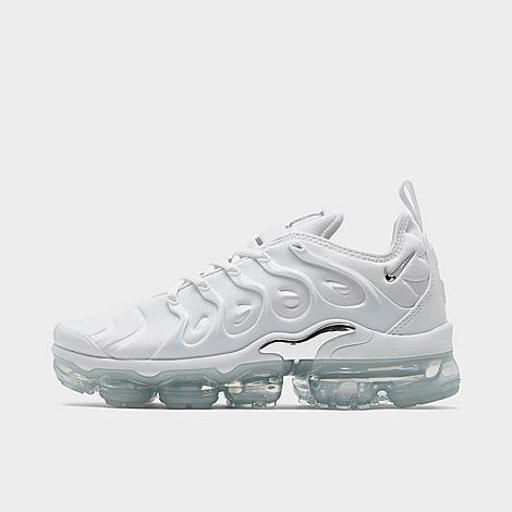 Nike Womens Air Vapormax Plus - Running Shoes White/Metallic Silver Product Image