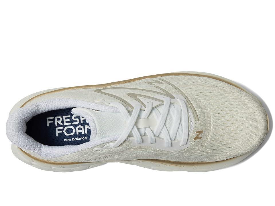 New Balance Fresh Foam X More v4 (White/Gold Metallic) Women's Shoes Product Image