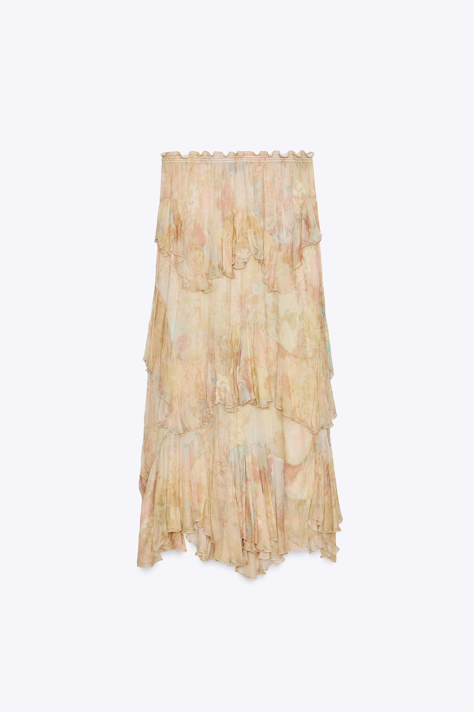 ZW COLLECTION PRINTED RUFFLE SKIRT Product Image