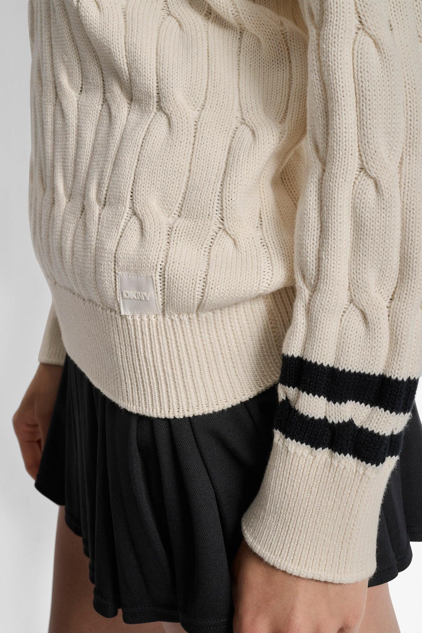 CABLE-KNIT TIPPED SWEATER Product Image