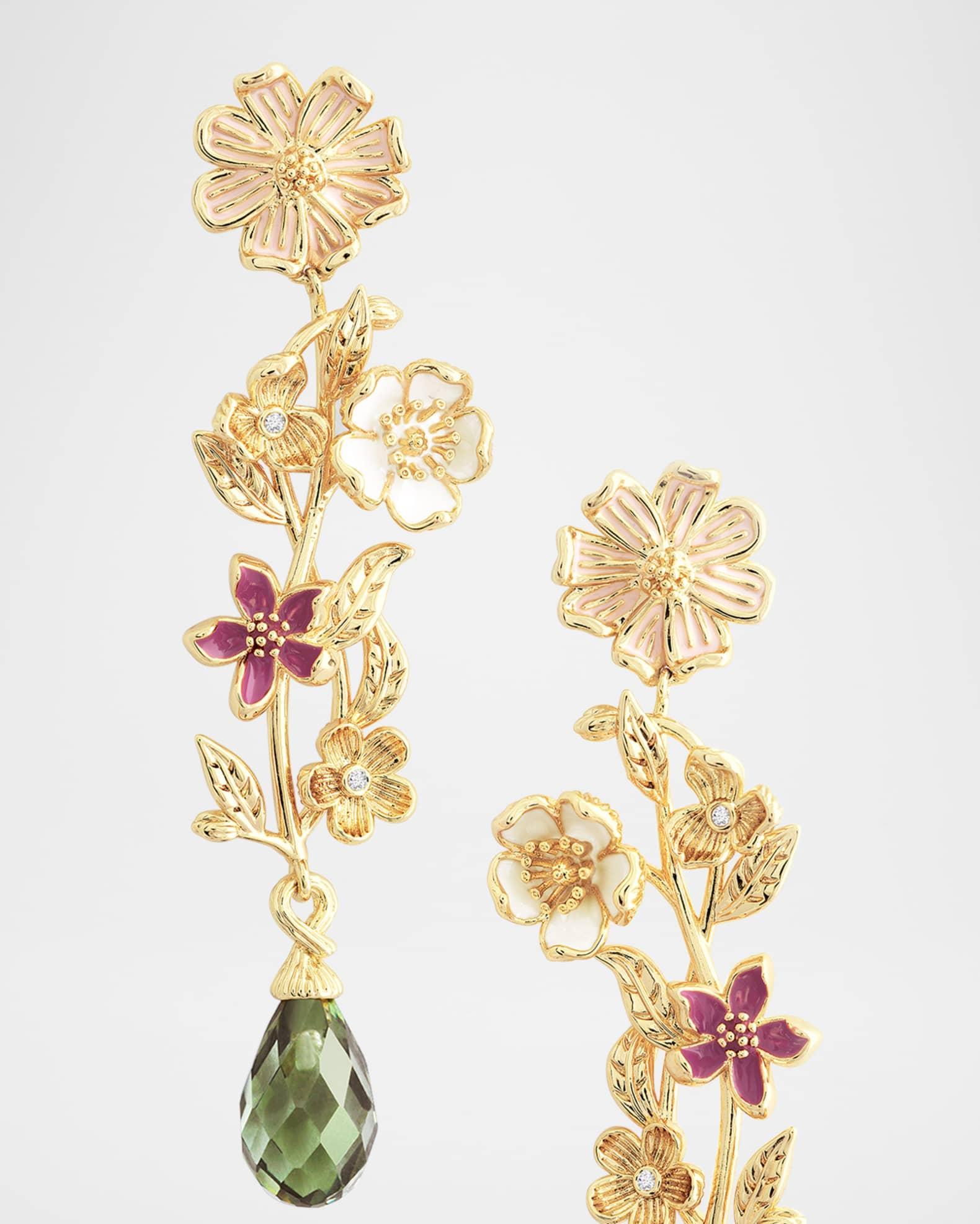 Wildflowers Stone Drop Earrings Product Image