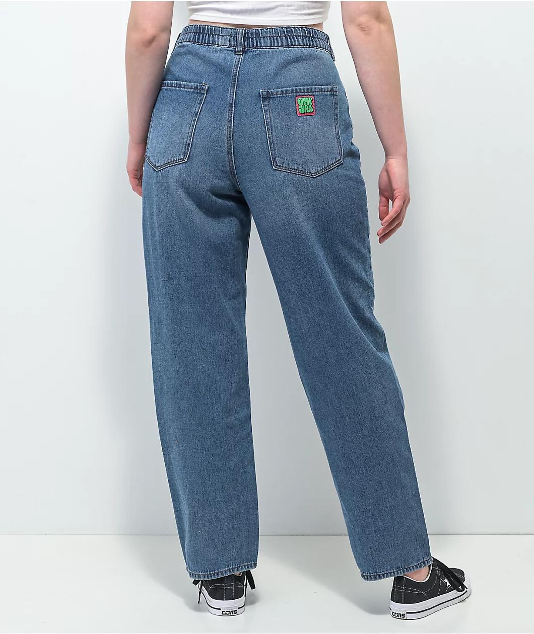 Empyre Tori 90s Medium Wash Denim Skate Jeans Product Image