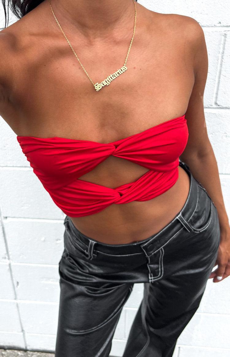 Havannah Red Bandeau Top Product Image