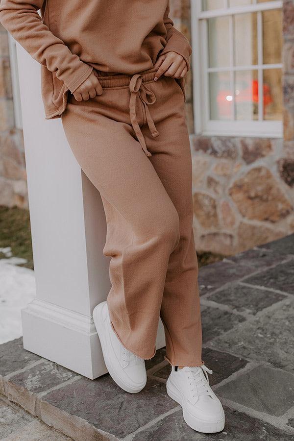 Cozy Cues High Waist Wide Leg Pants in Camel Product Image