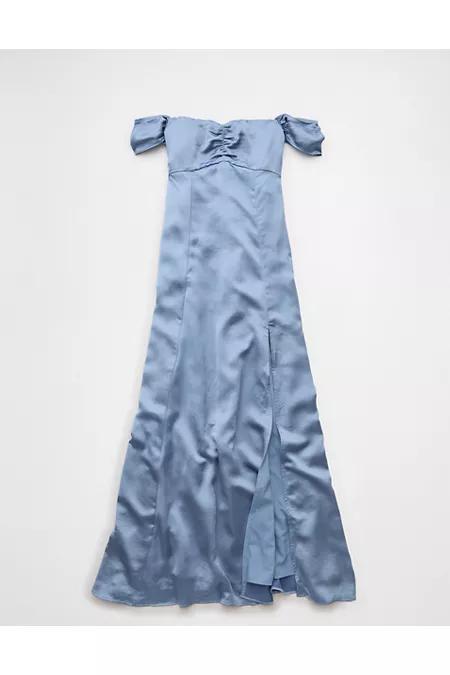 AE Satin Sweetheart Off-The-Shoulder Maxi Dress Women's Product Image