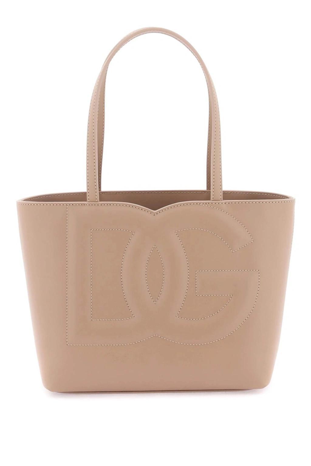 DOLCE & GABBANA Small Dg Logo Shopper Bag In Cipria Product Image