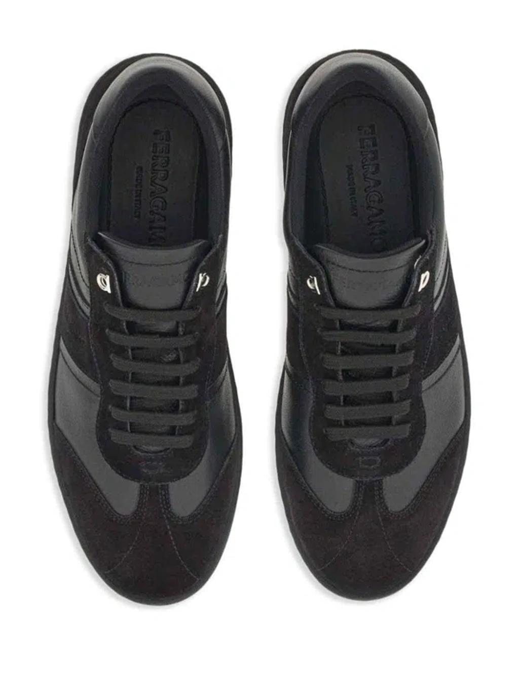 FERRAGAMO Achille Low-top Sneakers In Black Product Image