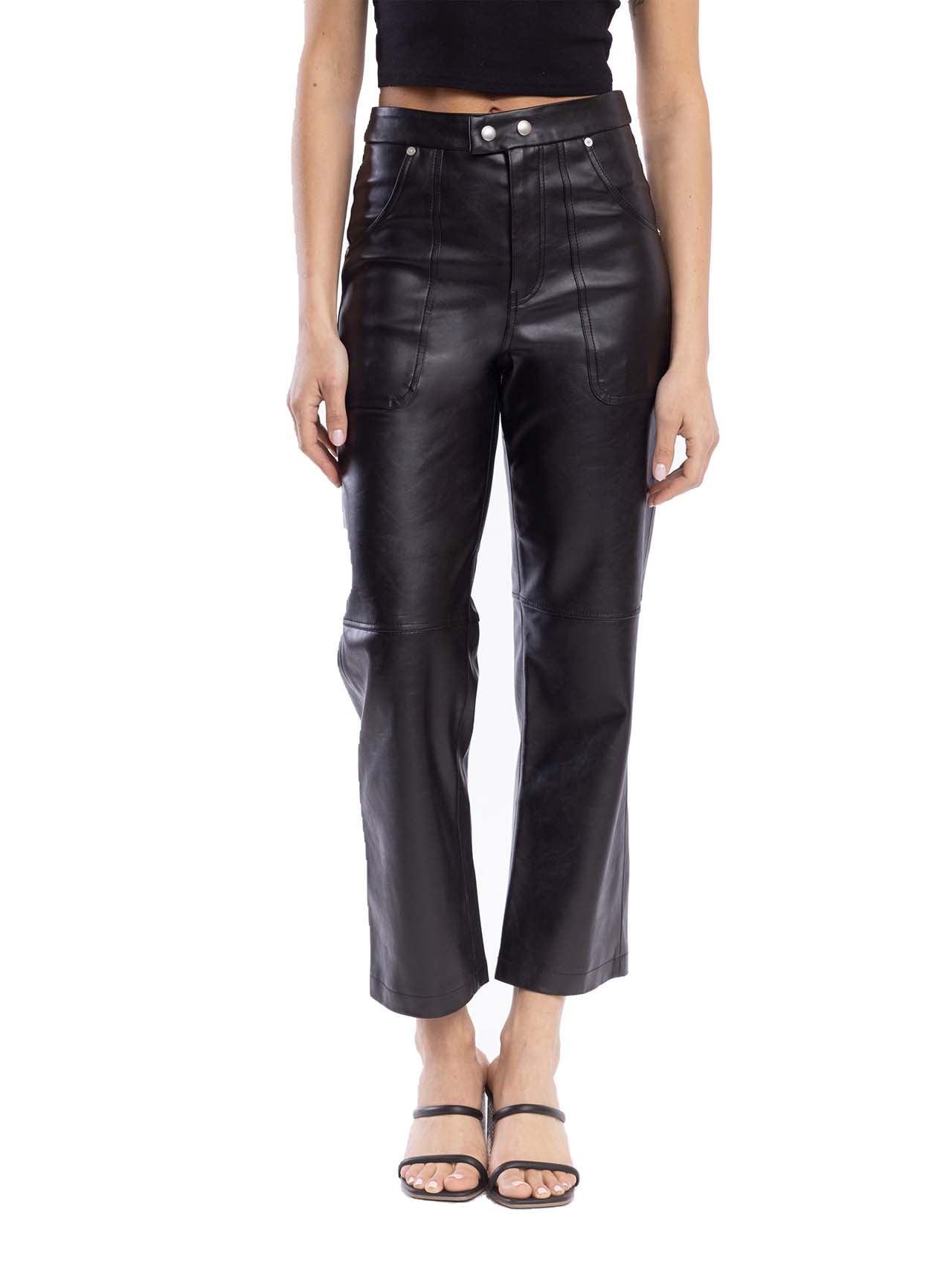Vegan Leather High Rise Pants Product Image
