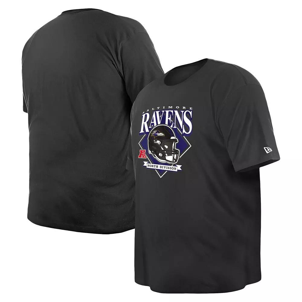 Mens New Era Baltimore Ravens Big & Tall Helmet T-Shirt Product Image