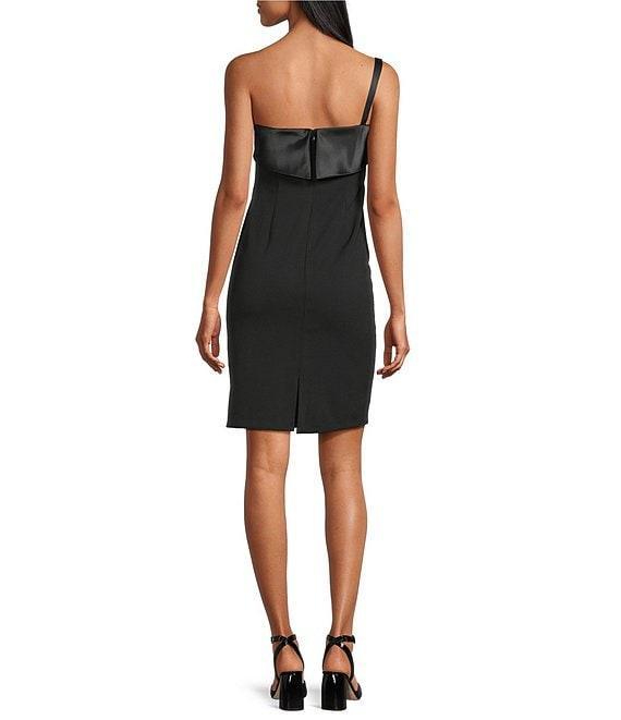 R & M Richards Scuba Strapless Bow Sleeveless Sheath Dress Product Image