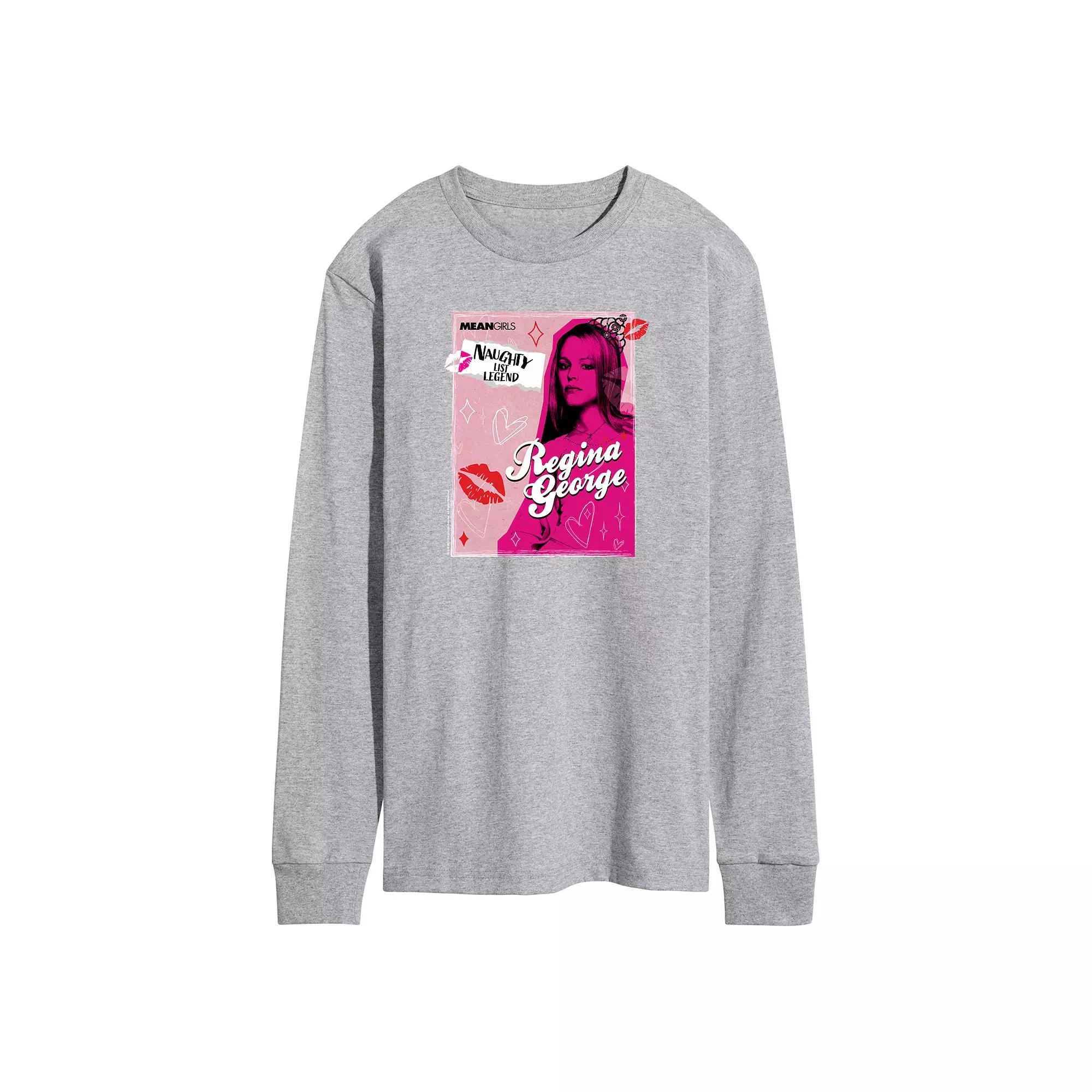 Men's Mean Girls Regina George Naughty List Long Sleeve Graphic Tee,  Product Image