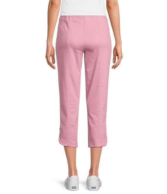Intro Nia Pull-On Curved Hem Elastic Waist Mid Rise Capri Pants Product Image