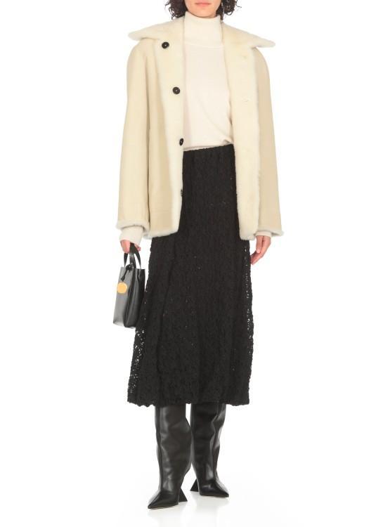 JIL SANDER Coats Ivory In Beige Product Image