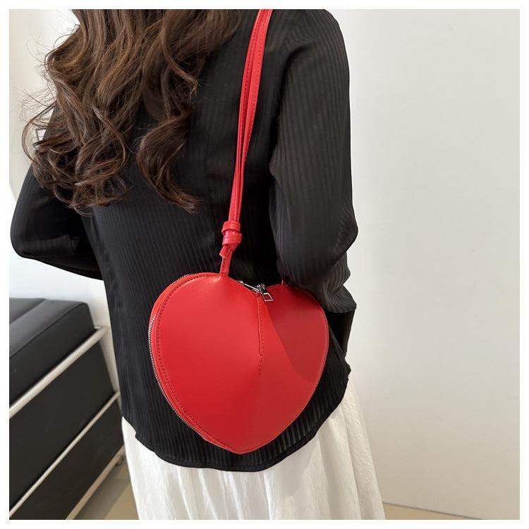 Lior Solid Color Heart Shape Shoulder Bag Product Image