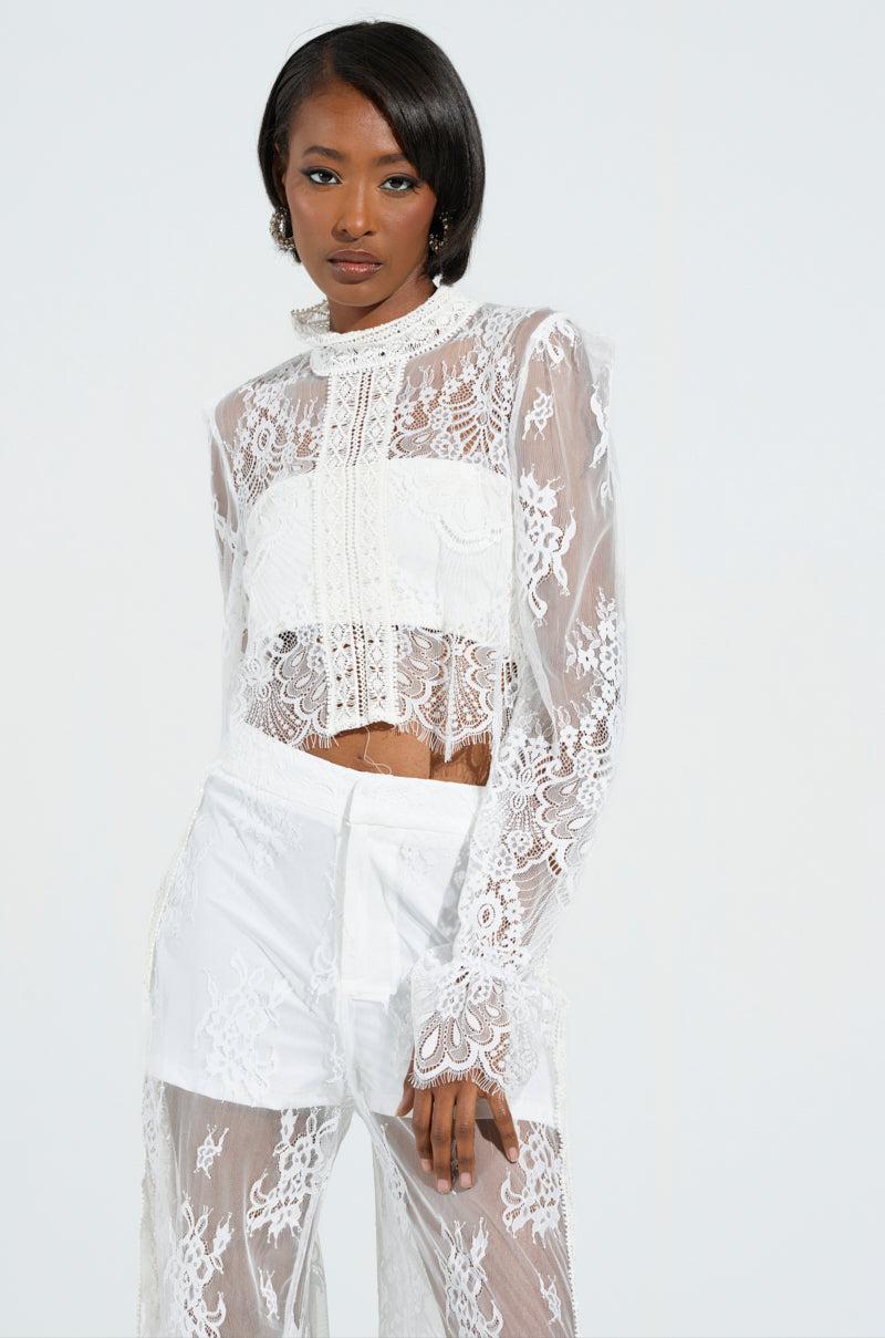 MISS ME YET LACE BLOUSE Product Image