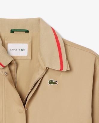 Oversized Polo Collar Twill Jacket Product Image