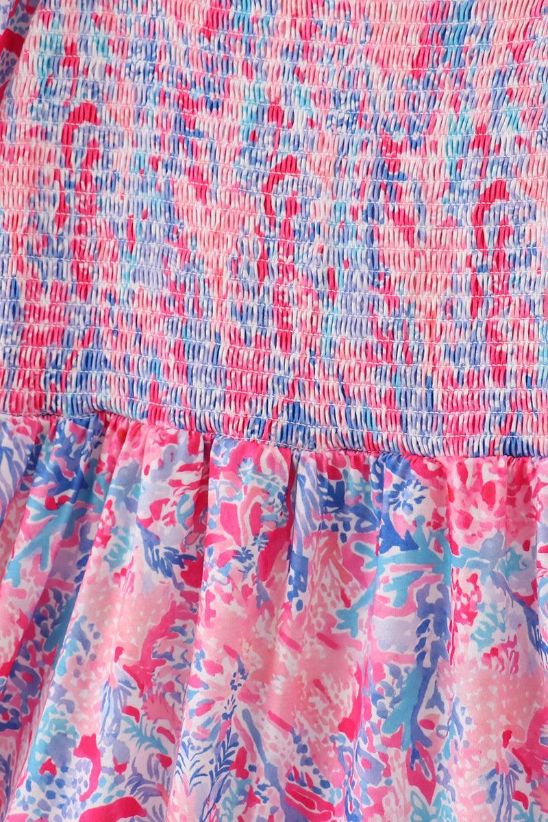 Bow applique print mom&me dress Product Image