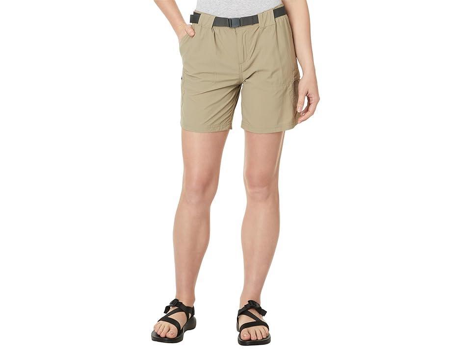 Womens Columbia Sandy River Water-Resistant Cargo Shorts White Product Image