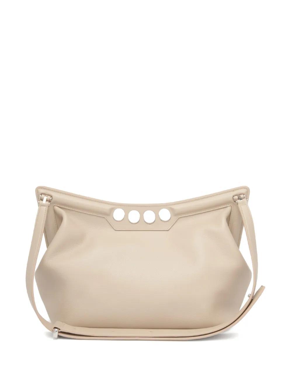 ALEXANDER MCQUEEN The Peak Leather Tote Bag In Neutrals Product Image