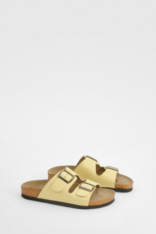 Double Buckle Footbed Sandals     Product Image