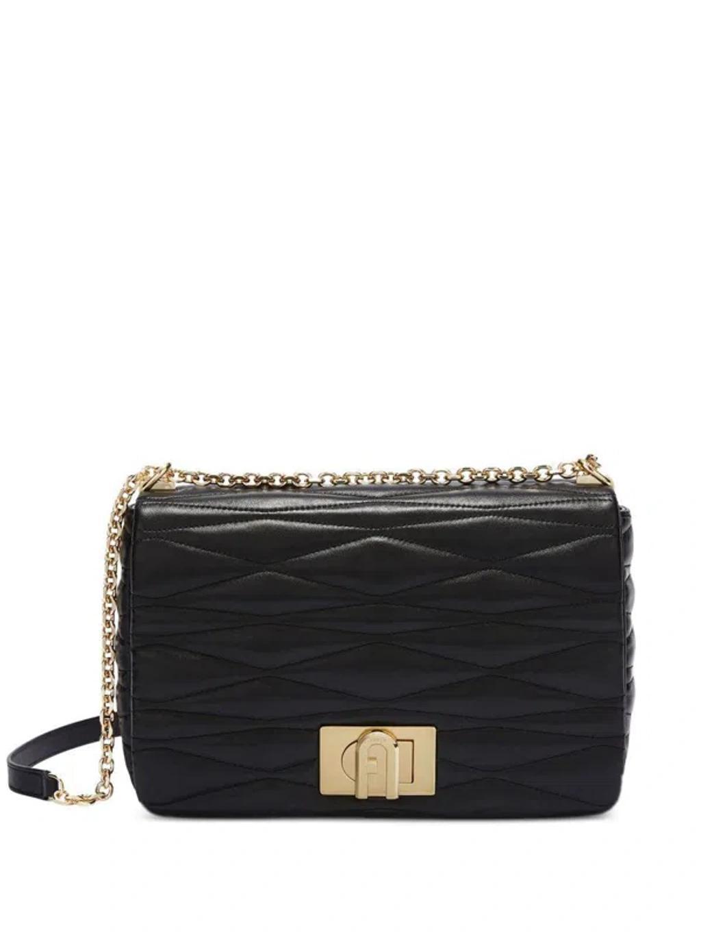 FURLA Quilted Crossbody Bag In Black Product Image