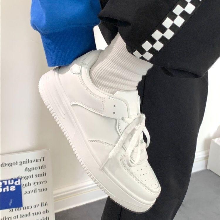 Platform Lace Up Sneakers Product Image