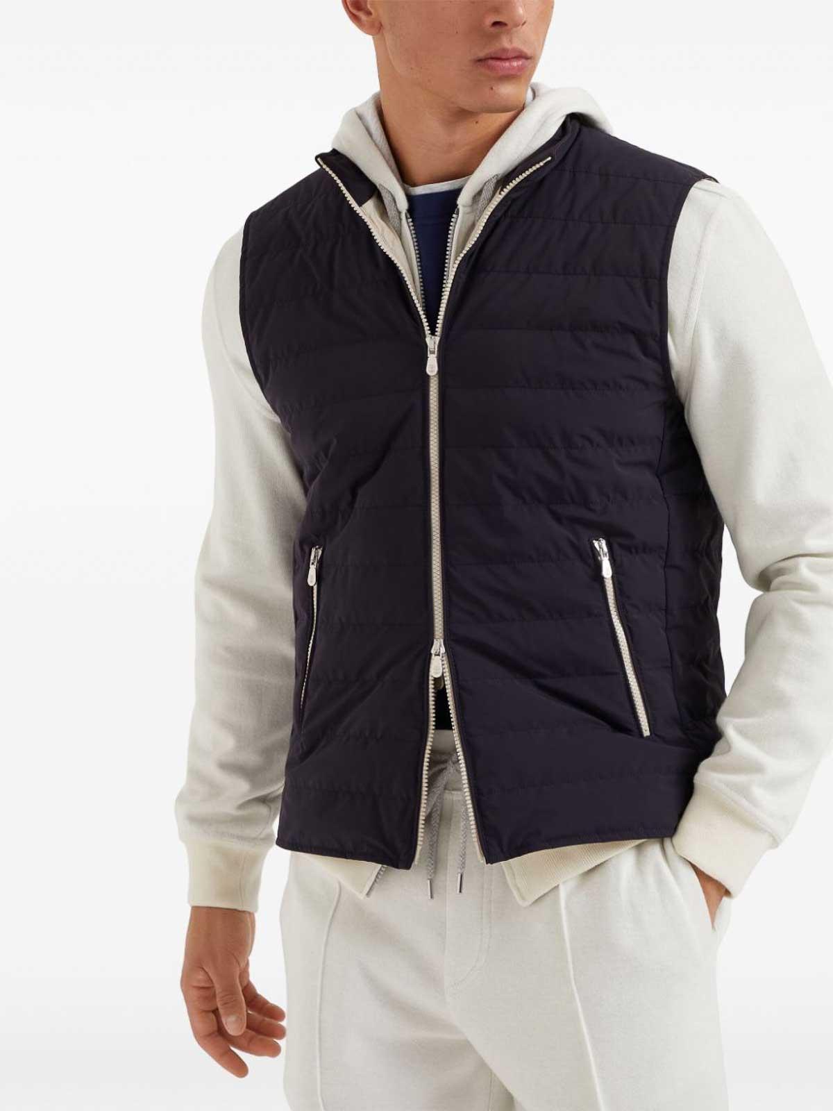 BRUNELLO CUCINELLI Water Resistant Padded Vest In Blue Product Image