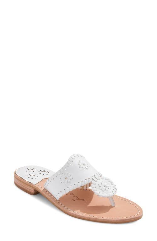 Jack Rogers Jacks Leather Flat Thong Sandals Product Image