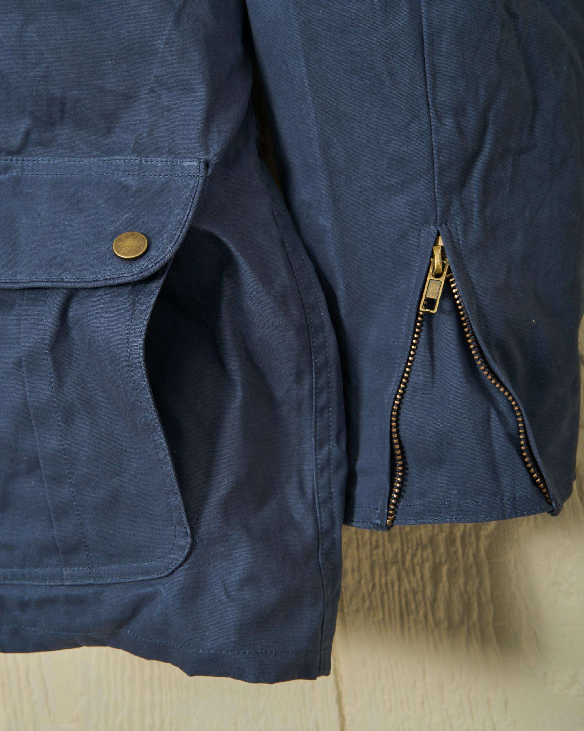 Aberdeen Jacket in Navy Waxed Canvas Product Image