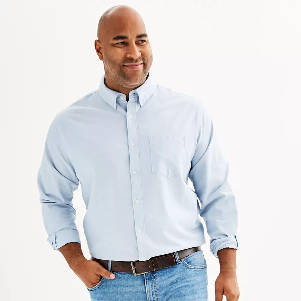 Big & Tall Sonoma Goods For Life® Perfect Length Button-Down Shirt, Men's,  Product Image