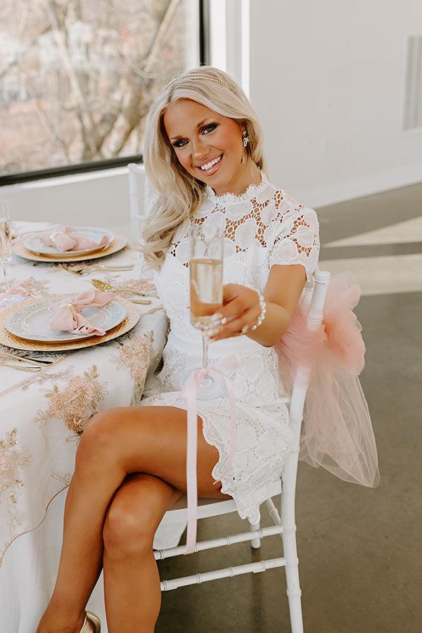 Pure Perfection Crochet Mini Dress Product Image