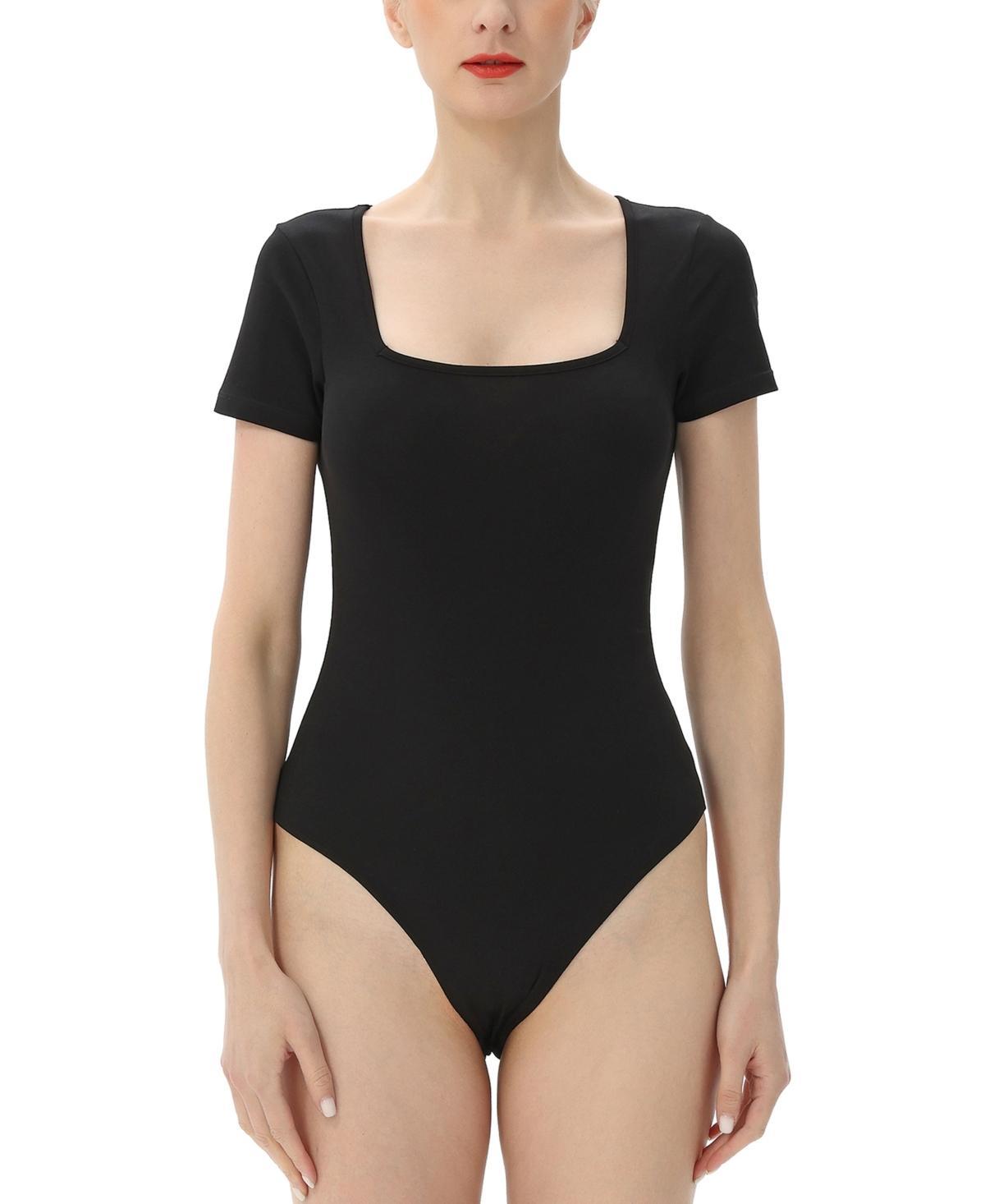 kimi + kai Womens Square Neck Basic Bodysuit Top Product Image