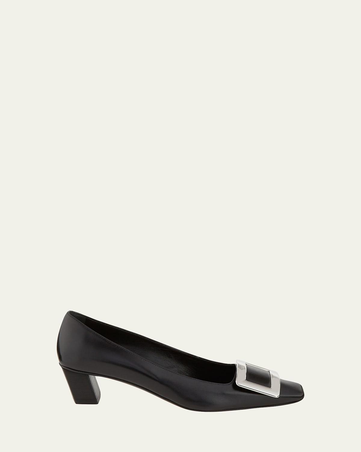 Decollete Belle Vivier Leather Ballerina Pumps Product Image