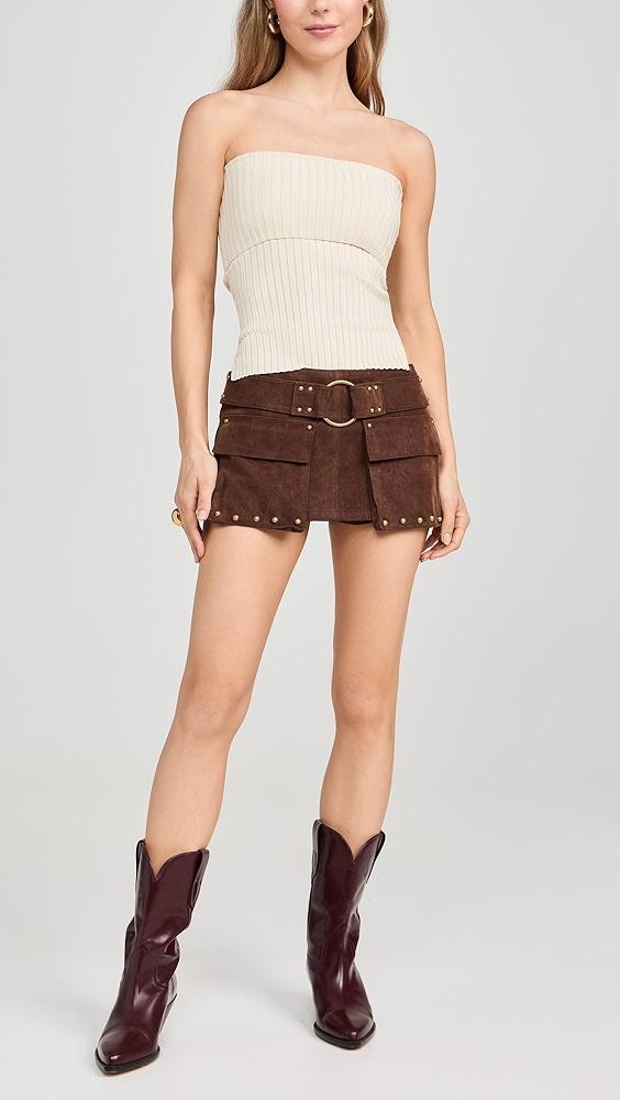 Free People Suede Micro Mini Skort | Shopbop Product Image