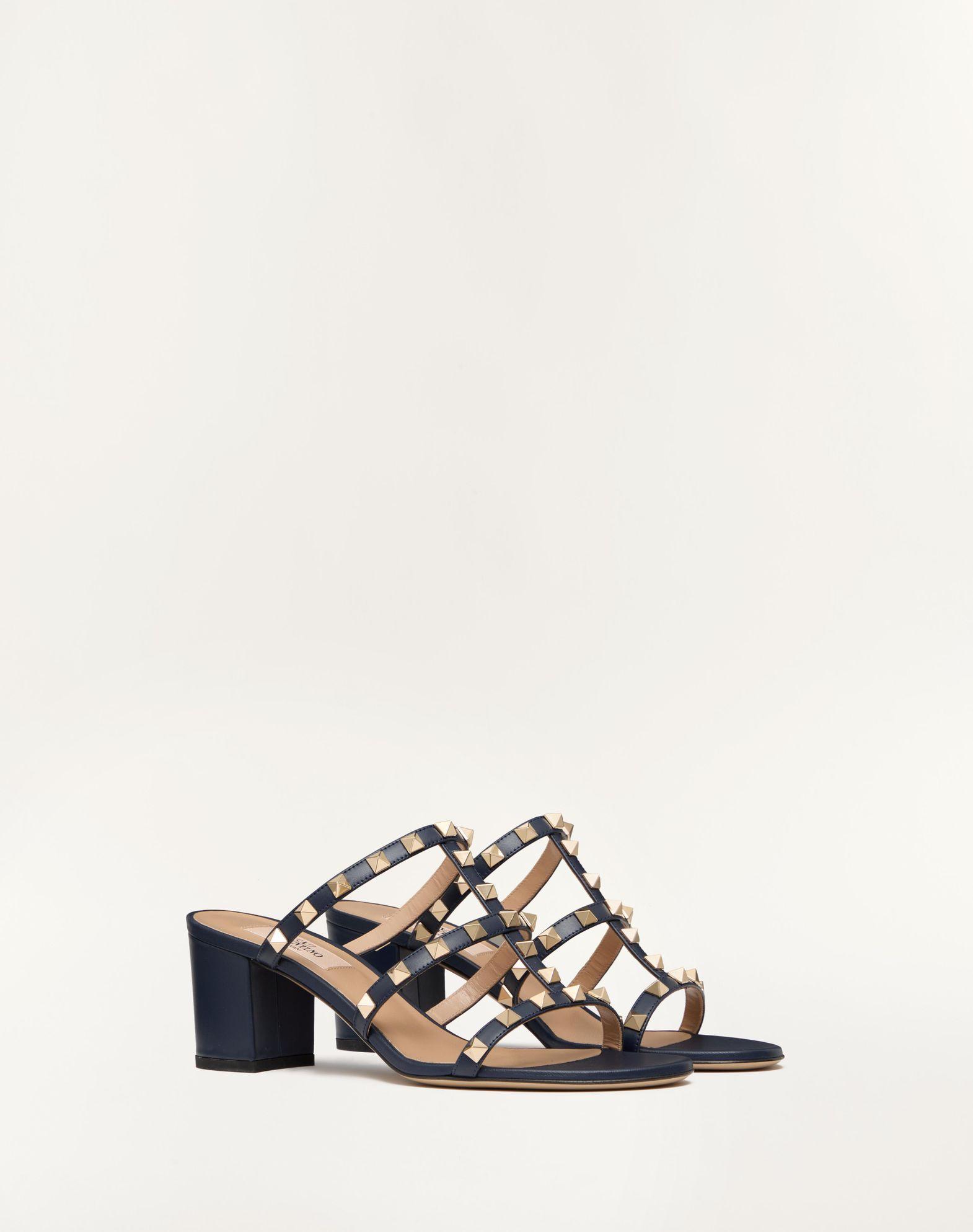 Rockstud Calfskin Leather Slide Sandal 60 Mm Product Image