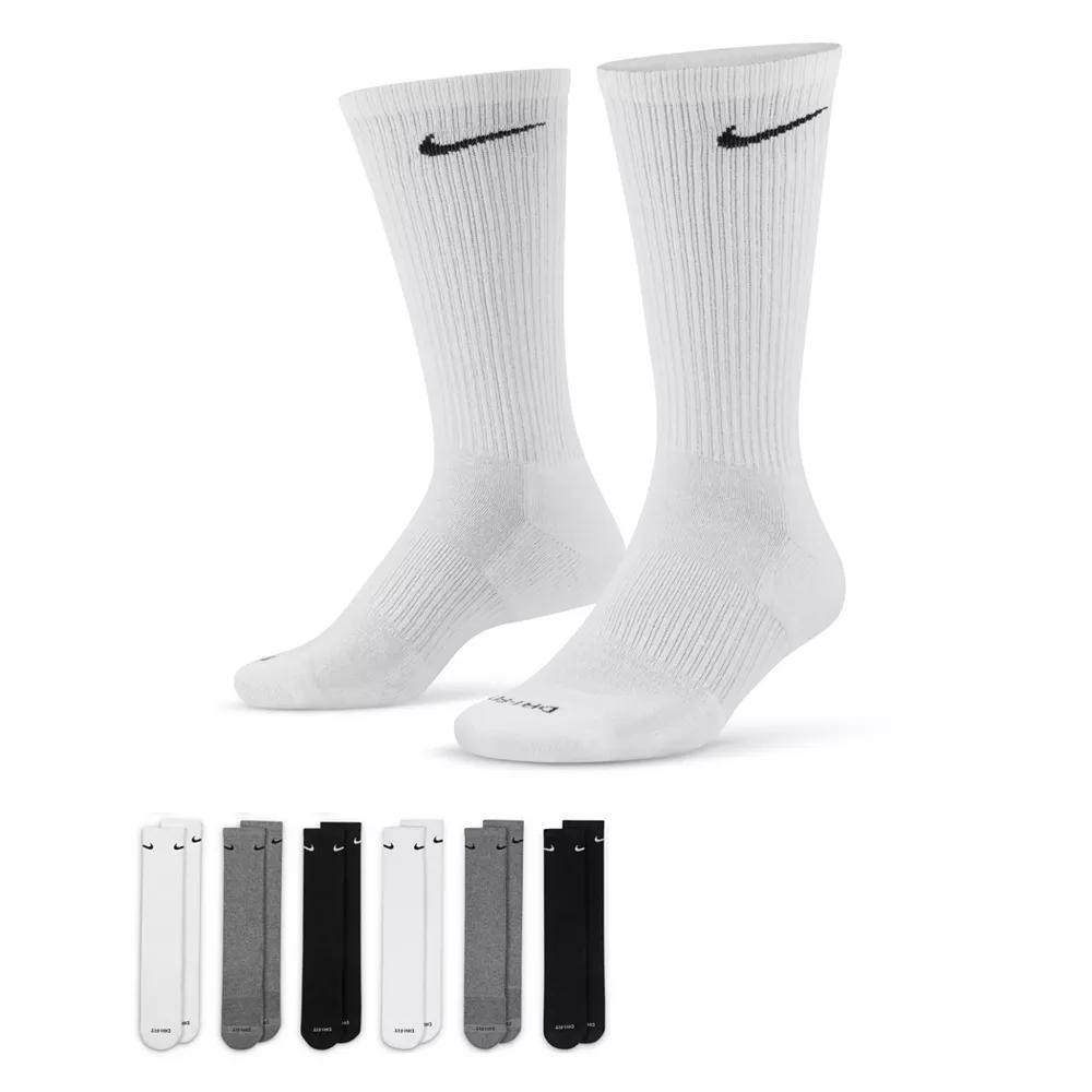 Nike Mens Everyday Plus Cushioned Training Crew Socks (6 Pairs) | SX6897-100 Product Image