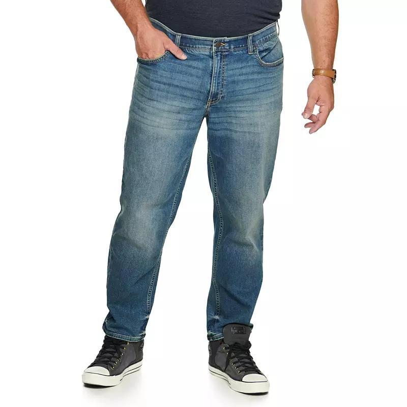 Big & Tall Sonoma Goods For Life® Straight-Leg Flexwear Jeans, Men's, Size: 44X30, Medium Blue Product Image