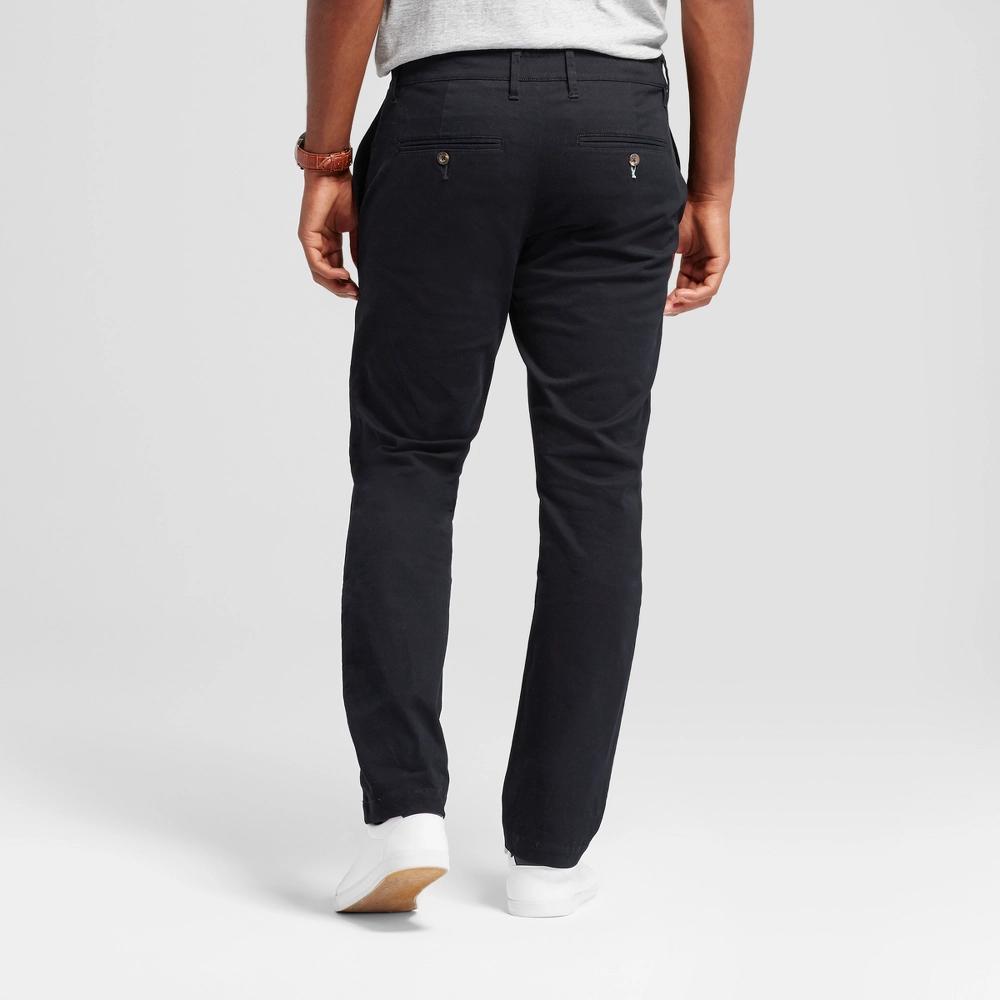 Mens Every Wear Athletic Fit Chino Pants - Goodfellow & Co Black 29x30 Product Image