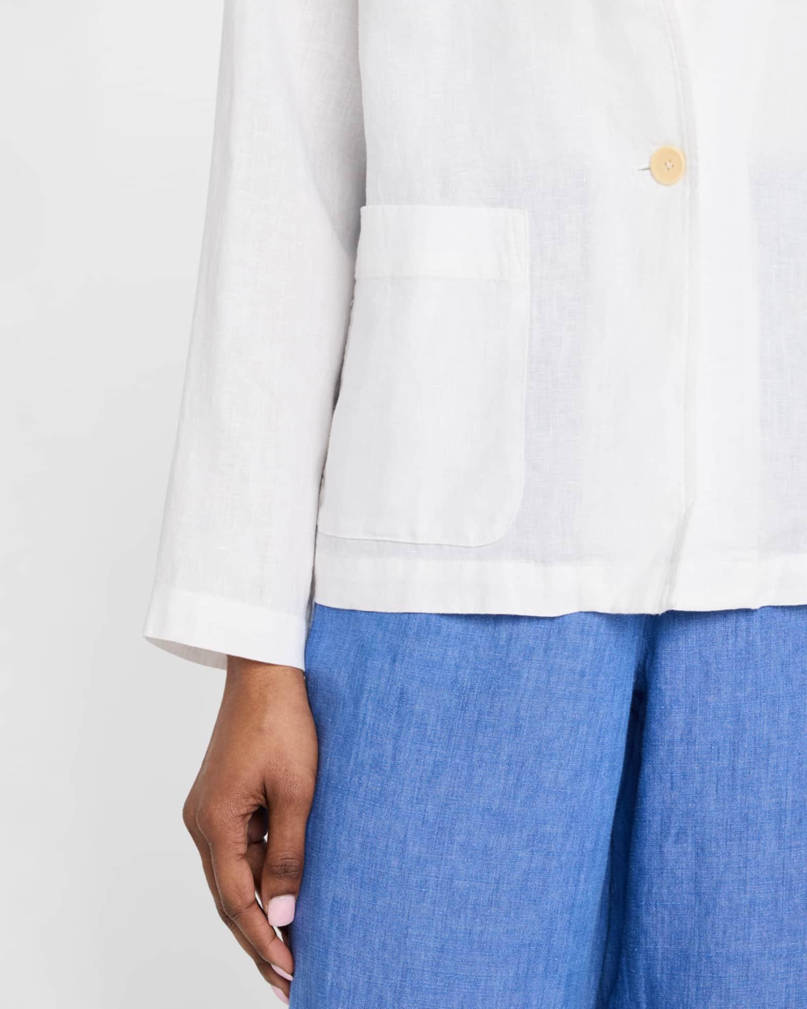 Single-Button Organic Linen Jacket Product Image
