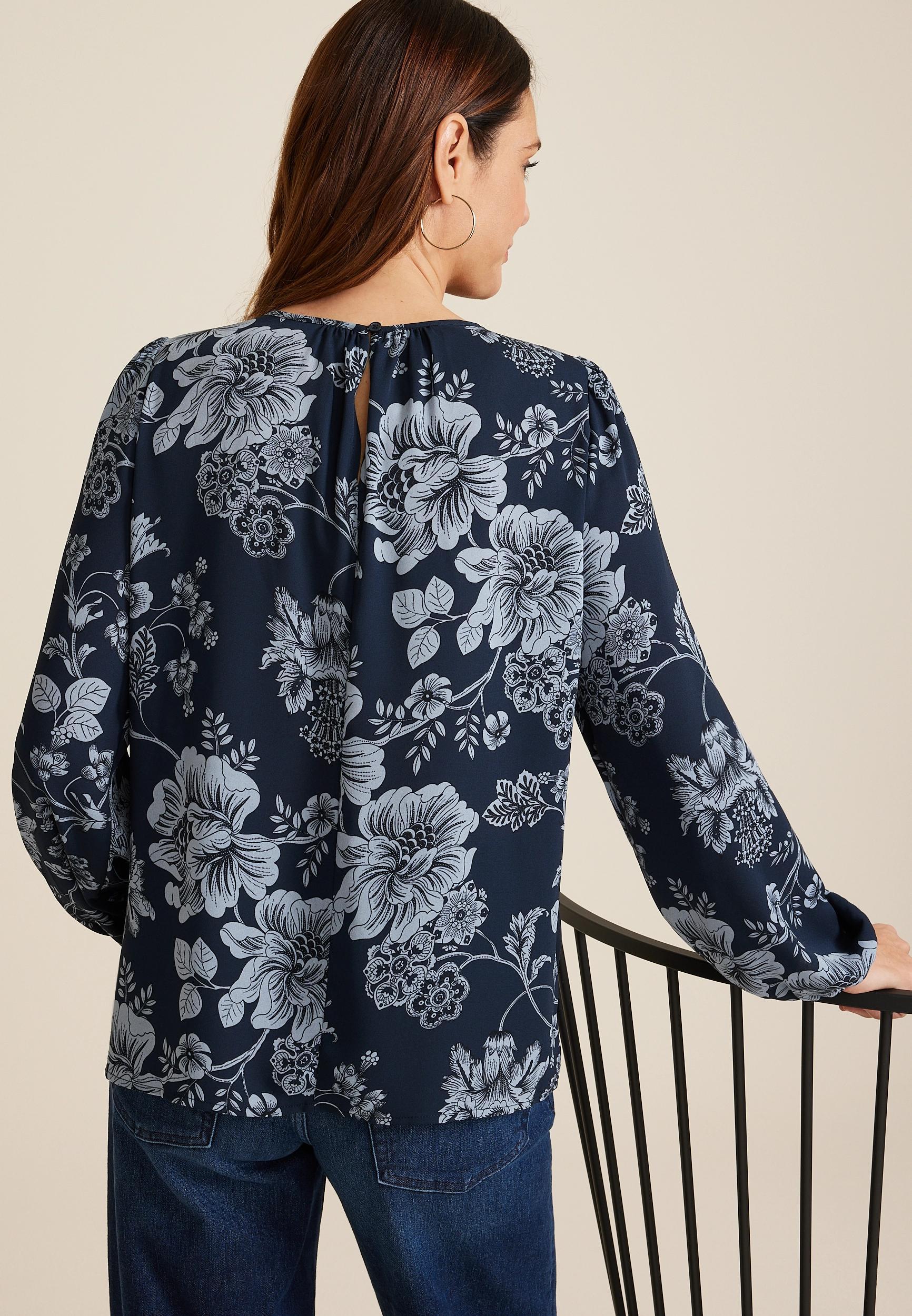 Maurices Womens XX Large Size Leighton Long Sleeve Blouse Product Image