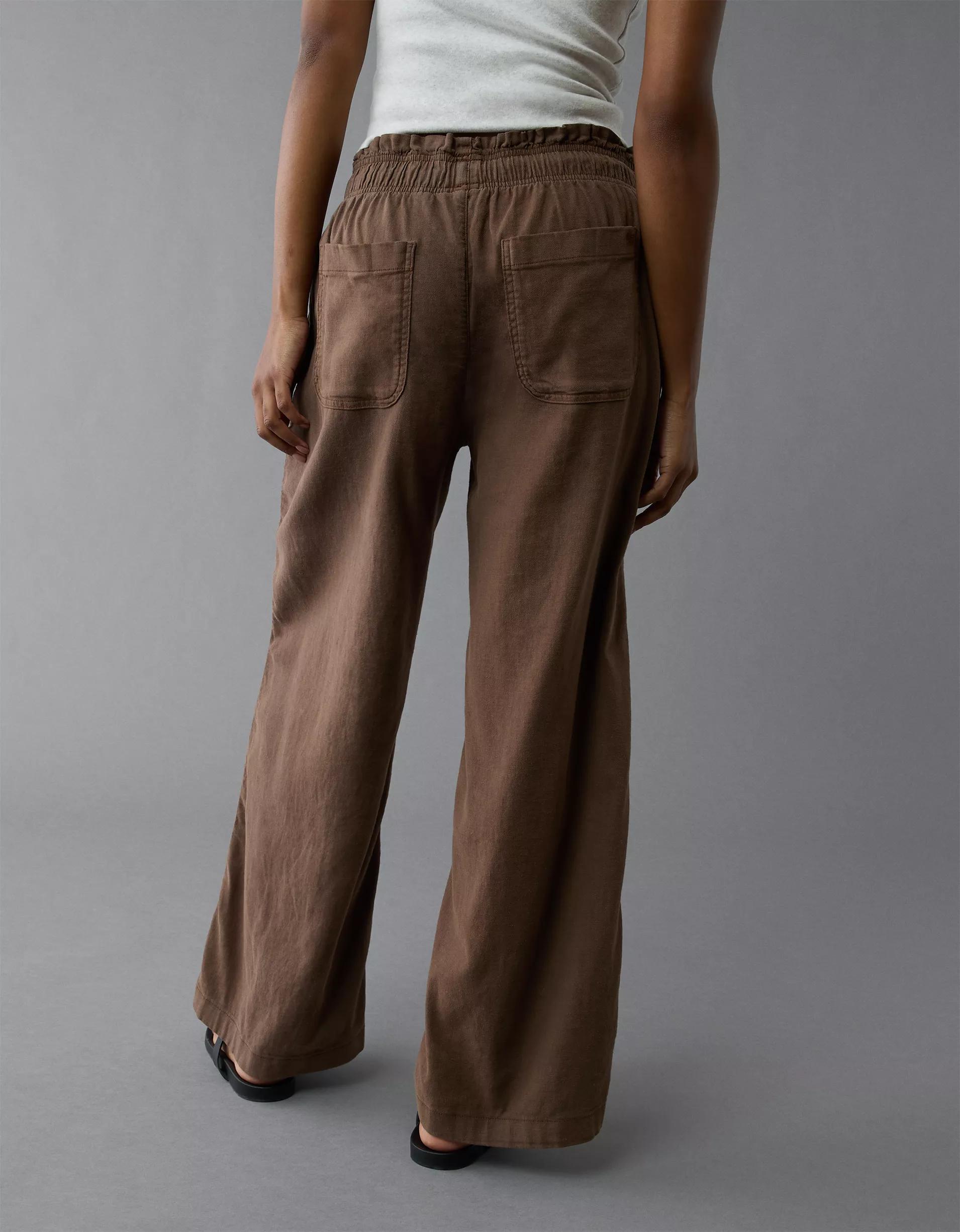 AE Dreamy Drape Linen-Blend Pull-On Pant Product Image