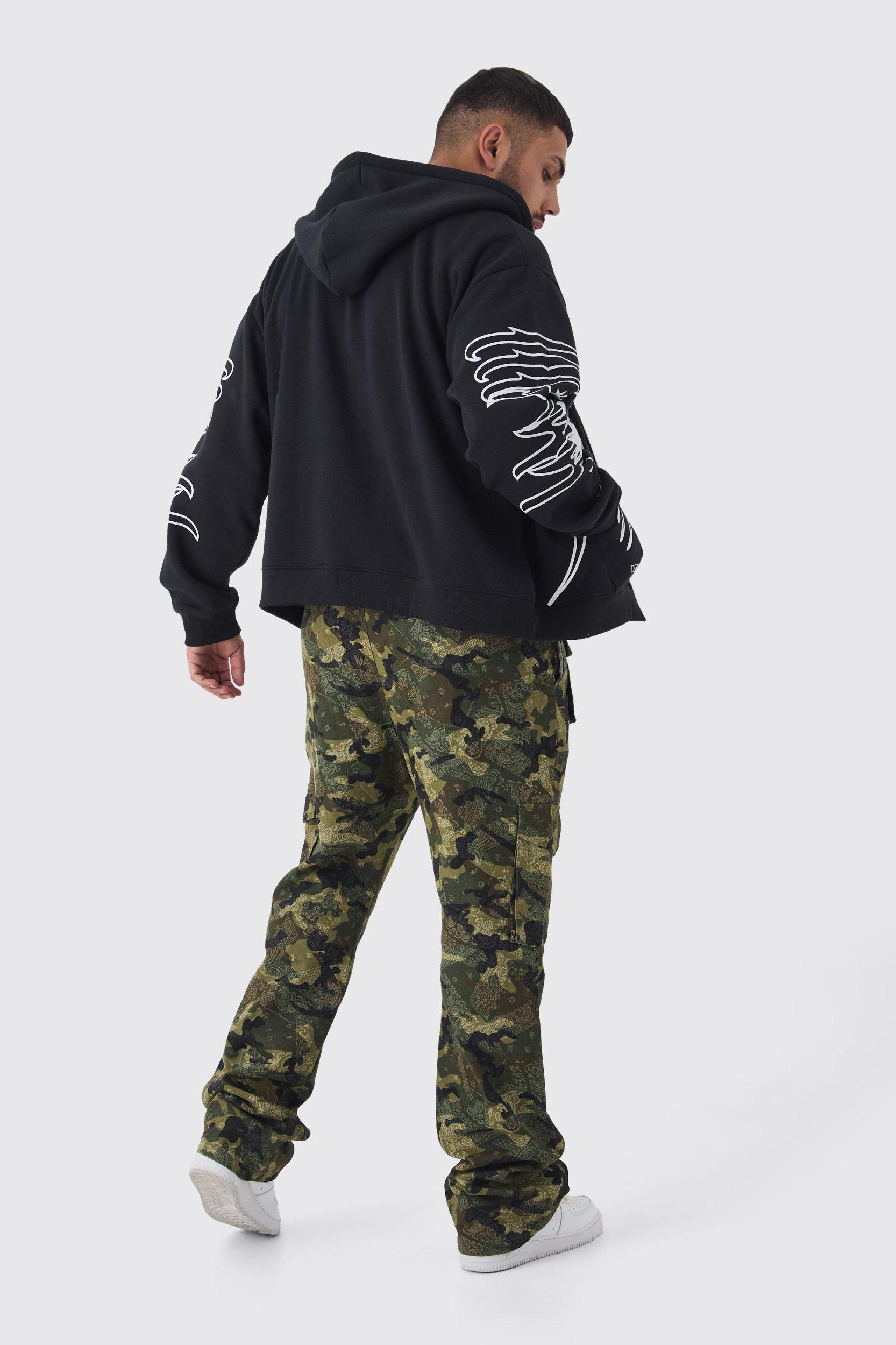 Plus Oversized Official Man Print Hoodie | boohooMAN USA Product Image